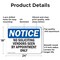 Signmission No Soliciting Vendors Seen By Appointment Only OSHA Notice Sign, Aluminum, 24in W x 18in L, 2PK OS-2PACK-NS-A-1824-L-14841 - alternate 2